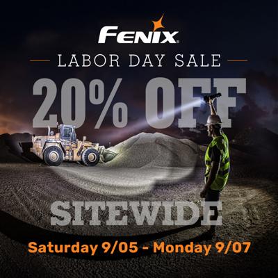 Fenix Lighting Offers 20% Sitewide Discount for Labor Day Weekend
