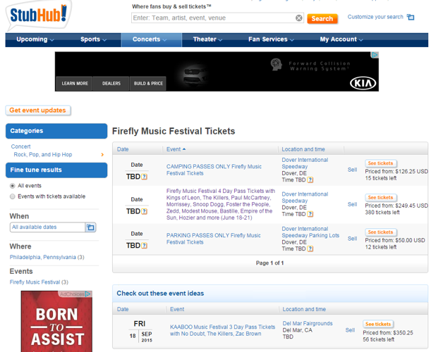 StubHub: Firefly Music Festival (Photo: StubHub)