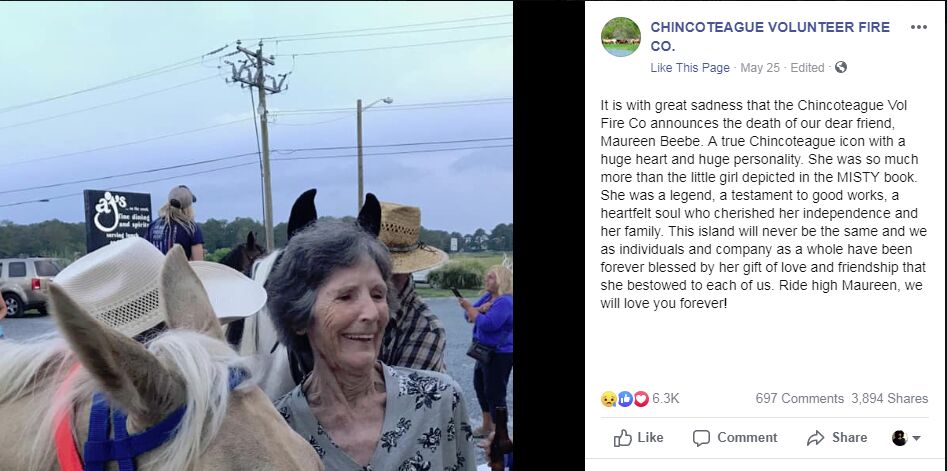 UPDATED: Chincoteague Icon, Maureen Beebe, Passes Away