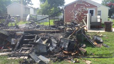 Fire destroys camper in Cambridge