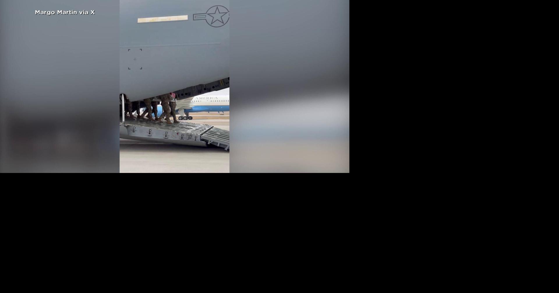 President Trump attends dignified transfer of US soldiers killed in Kuwait at Dover Air Force Base