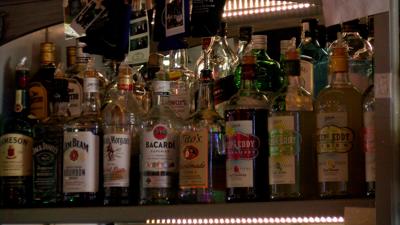 Liquor Bottles at a Salisbury Restaurant