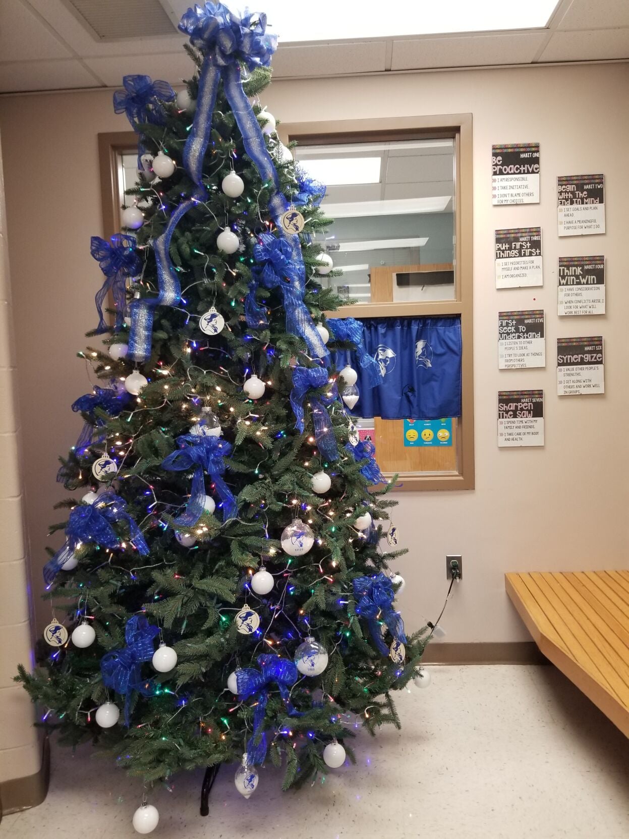 North Dover Elementary School's holiday decorations.