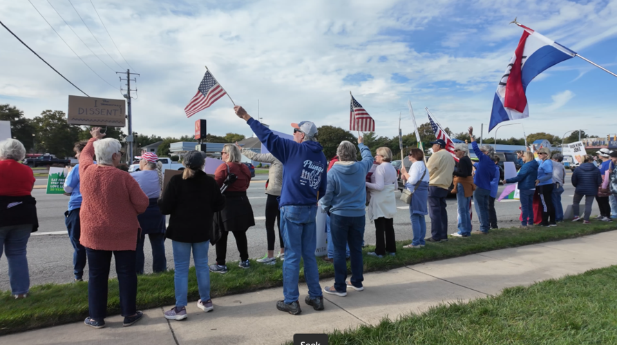 Demonstrators in Rehoboth Beach