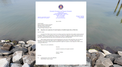 Talbot County Council sends letter to MAA