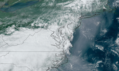 GOES Image at 3:45 PM