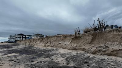 Dunes on Sussex County beaches show major erosion. 