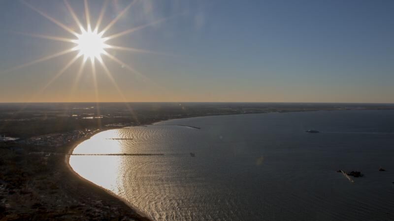 Sunny day over Sussex County Coastline
