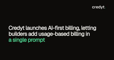 Credyt Launches AI-First Billing, Letting Builders Add Usage-Based Billing in a Single Prompt