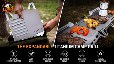 Septem Studio Launches GrilTi EVER Pack-Flat Camp Grill on Kickstarter