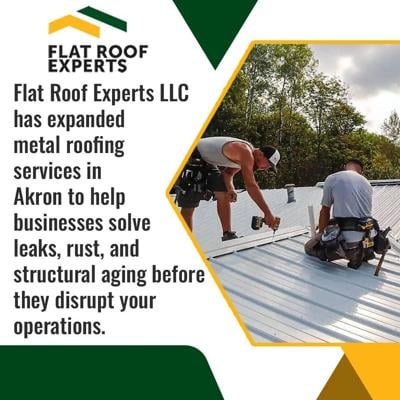 Flat Roof Experts LLC Focuses on Metal Roofing Services in Akron