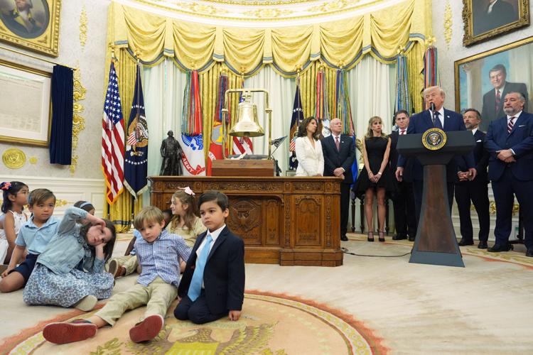 APTOPIX Trump Opening Bells