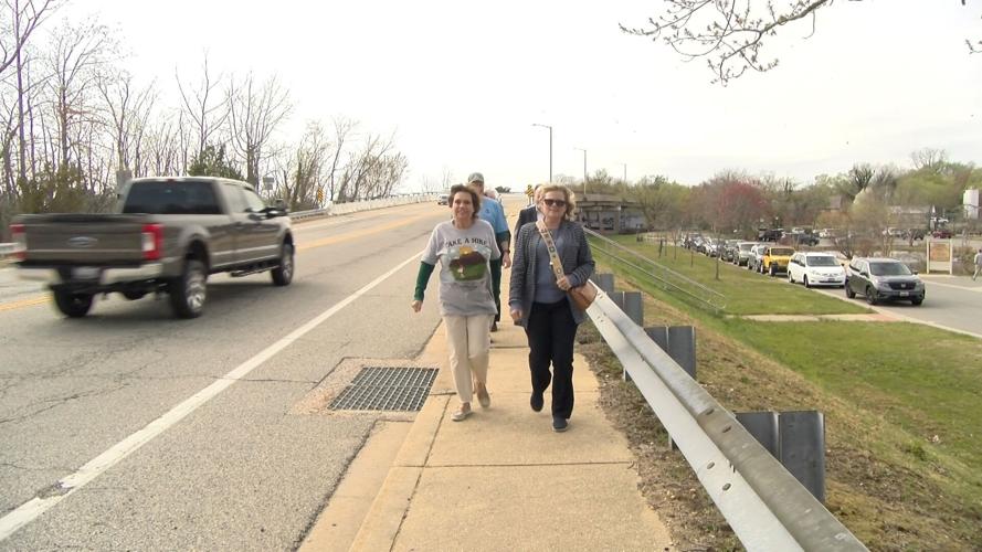 Society member walk the trail