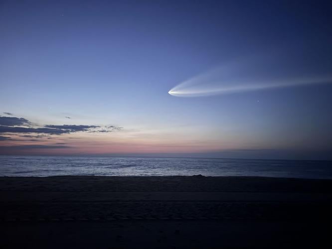 SpaceX's Falcon 9 over Ocean City