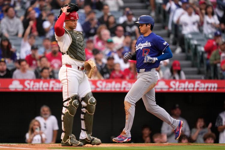Dodgers Angels Baseball