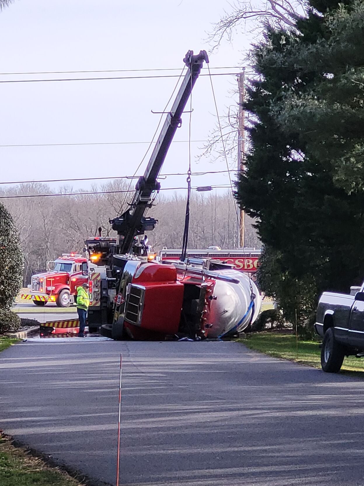 Propane Truck Overturns in Dagsboro