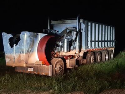 dump truck fire