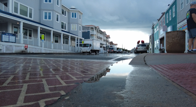 Road in Bethany with Puddle