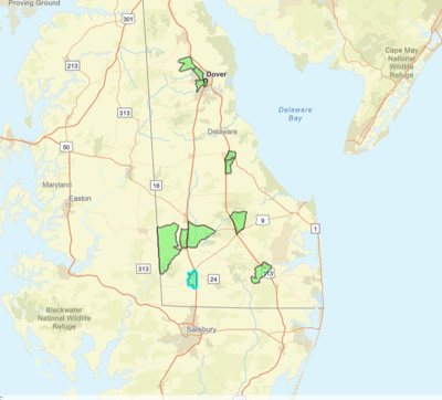 Seven of the proposed areas are in Sussex County, including communities in and around Seaford, Milford, Georgetown, Laurel and Millsboro.