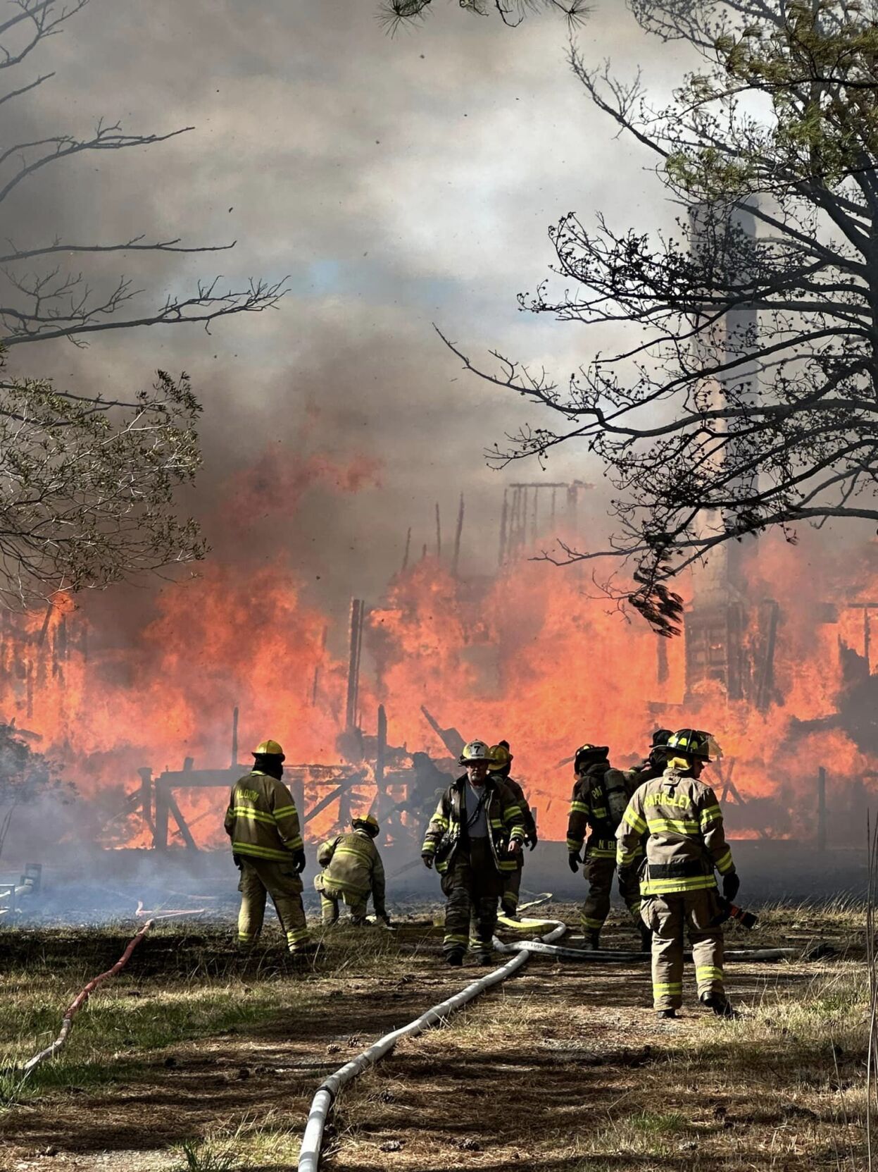 Bloxom House Fire Spreads to Marsh