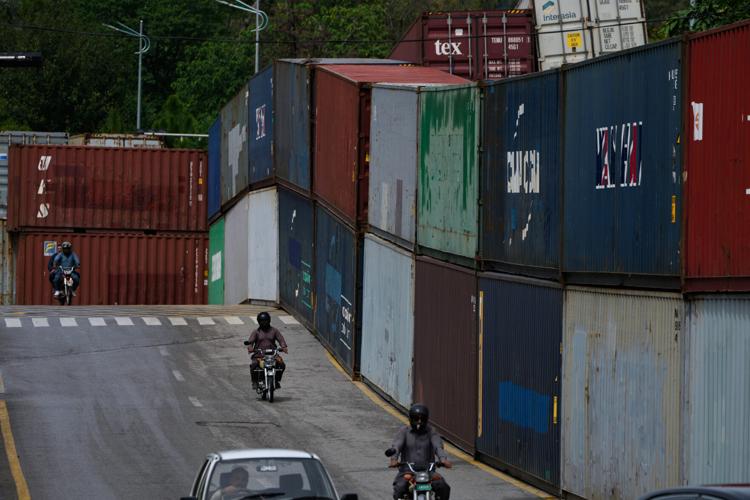 Pakistan Protests Containers