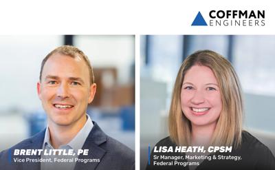 Coffman Engineers Promotes Brent Little to Vice President, and Lisa Heath to Senior Manager of Federal Program