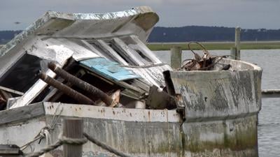 Derelict Boat in Chincoteague