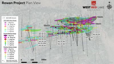 West Red Lake Gold Reports 471 g/t Au over 1m from Vein 013 and 10.84 g/t Au over 3m from Vein 006b  Rowan Deposit