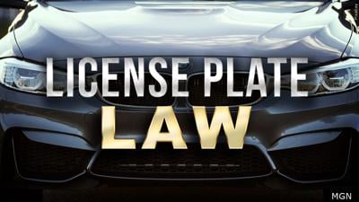 License plate law graphic