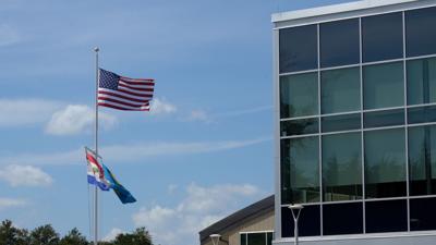 Flag Outside School