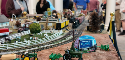 Miniature Delaware-focused model railroad display at the Delaware Public Archives.