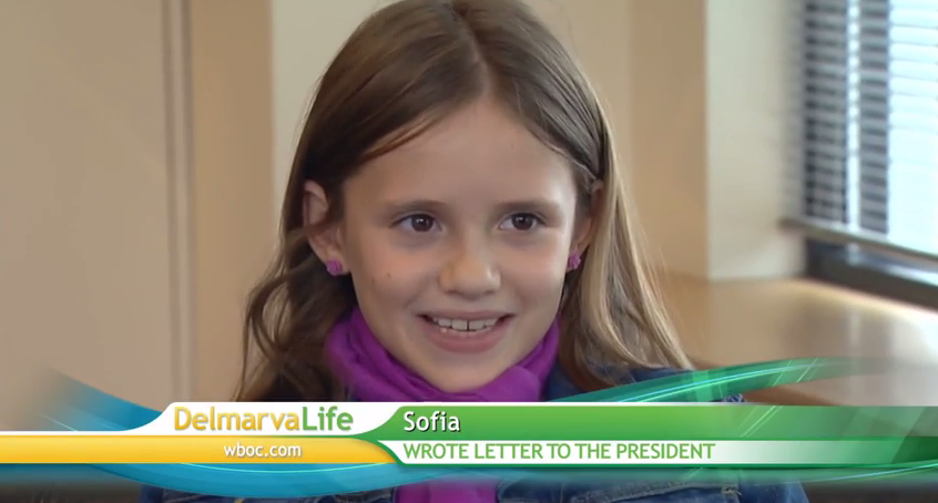 9 year old girl writes Obama – April 9, 2015