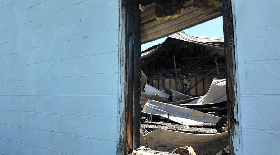 Federalsburg Church Fire Window picture