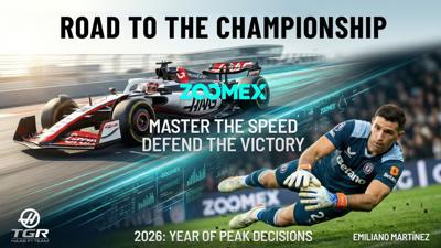 From Track to Pitch: Zoomex Teams Up with TGR Haas F1 Team and Emiliano Martínez to Launch Its 2026 Road to the Championship