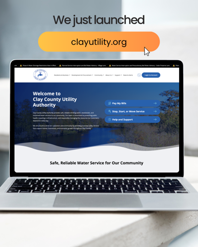 Clay County Utility Authority Debuts Redesigned Website to Support Rapid Regional Growth