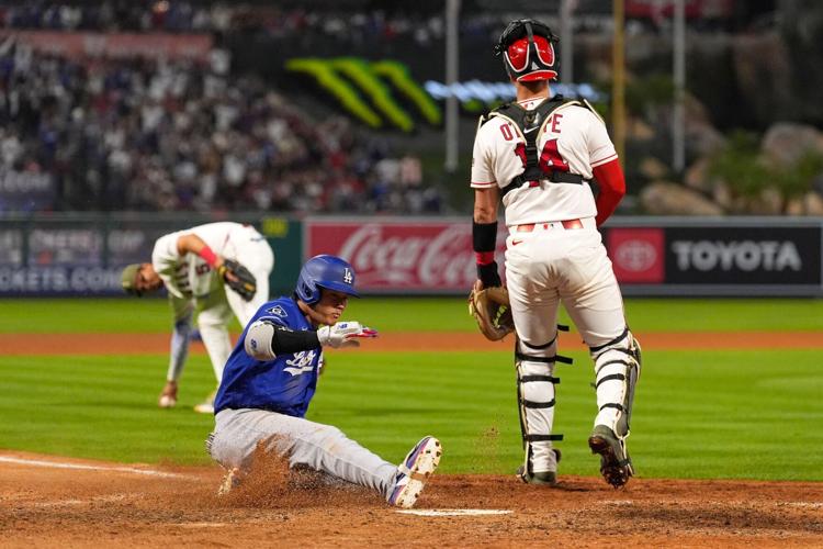 CORRECTION Dodgers Angels Baseball