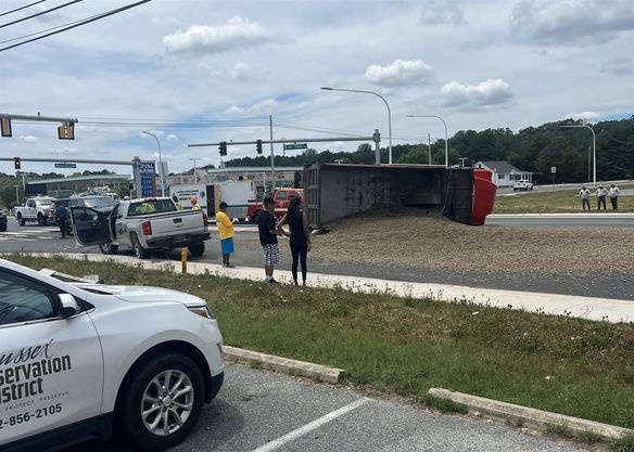 Vehicle Collision in Sussex County Results in Overturned Dump Truck ...