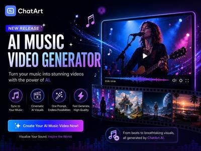 ChatArt Launches AI Music Video Generator with Lip-Sync & 1-Click Creation