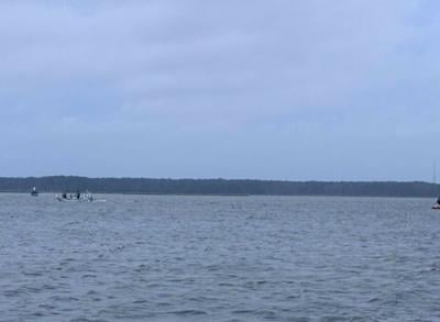 The Bethany Beach Volunteer Fire Company conducts a kayaker rescue on the Little Assawoman Bay