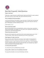 Burn Ban FAQ