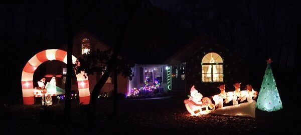 Charlie and Jo Ellen Wallace’s Christmas lights in Harbeson