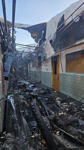 Aftermath of fire at Lulu Ross Elementary in Milford, 10/25