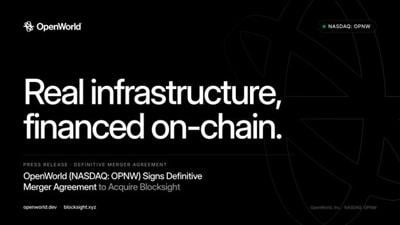 OpenWorld (NASDAQ: OPNW) Signs Definitive Merger Agreement to Acquire Blocksight