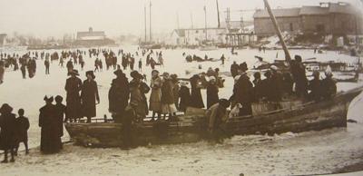 Ice Skating on Cambridge Creek Winter 1905