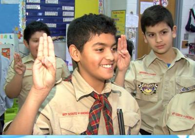 Cultures Come Together at Boy Scouts Crossover Ceremony in Easton
