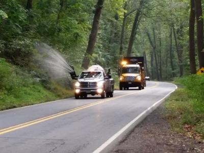Maryland SHA Spraying Route 50 for Vegetation Control