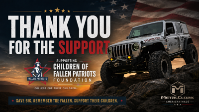 MetalCloak Memorial Weekend Sale Delivers Record New Customer Growth While Supporting Children of Fallen Patriots Foundation