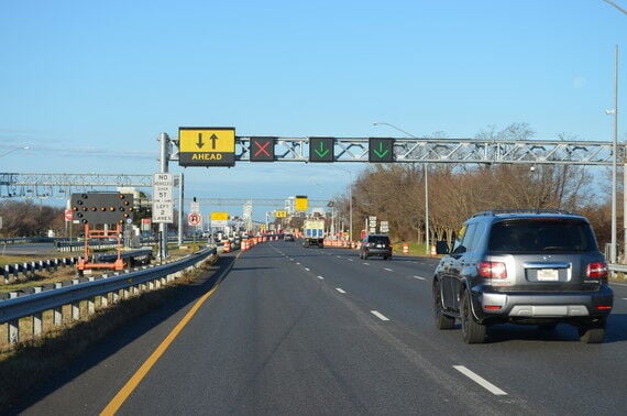 Bay Bridge Lane Signs