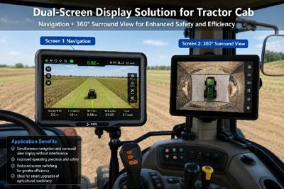 China’s PDS Technology Launches Dual-Display Rugged Vehicle-Mounted Computer for Precision Agriculture and RTK GNSS Navigation