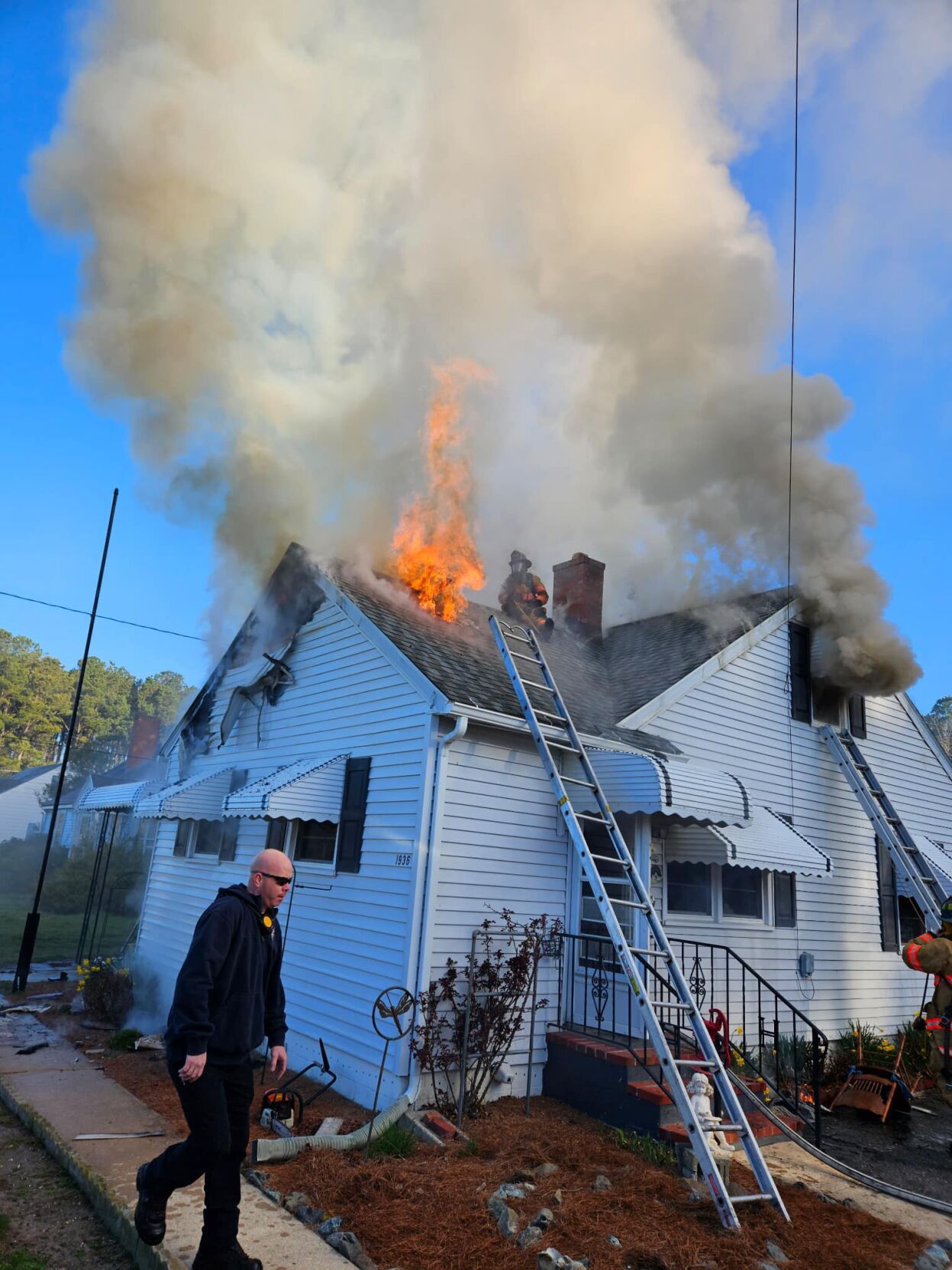Person, Dog Rescued From House Fire in Pocomoke